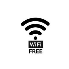 Wi-Fi icon, free zone. Raster illustration