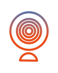 Webcam technology symbol on black and white