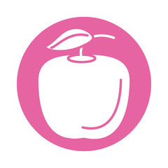 delicious apple , silhouette style icon