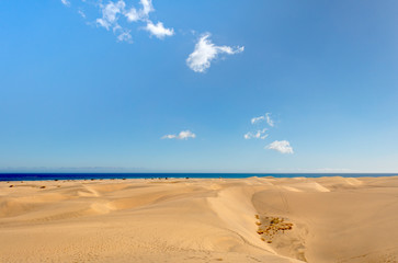 Fototapeta na wymiar Dunes in Maspalomas, Gran Canaria