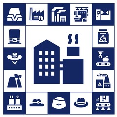 Modern Simple Set of manufacture Vector filled Icons