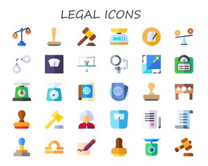 legal icon set