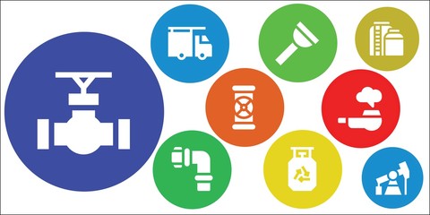 pipeline icon set