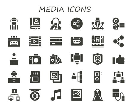 media icon set