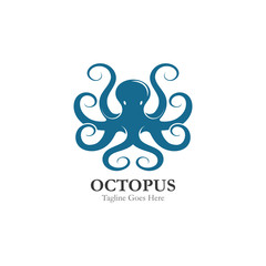 Octopus logo or symbol icon illustration design template