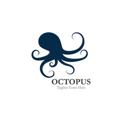 Octopus logo or symbol icon illustration design template
