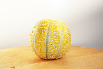 yellow melon isolated on white background