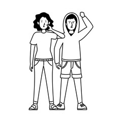 activists people protesting avatar characters