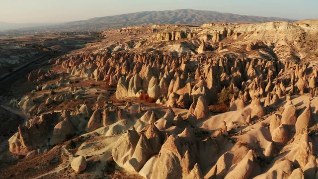 Drone cappadocia  devrent valley in Turkey goreme