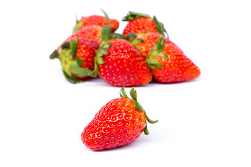 fresh strawberry isolated on white