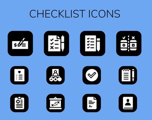 Modern Simple Set of checklist Vector filled Icons