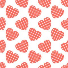 EPS 10 vector. Seamless pattern with beautiful cute hearts.