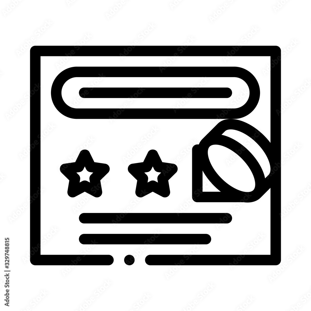 Poster number guessing sheet icon vector. outline number guessing sheet sign. isolated contour symbol illus