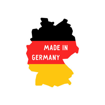 made in germany words on map