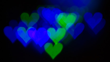 Heart shaped bokeh, background or texture for Valentine's Day