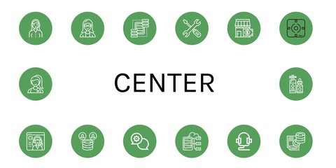Set of center icons