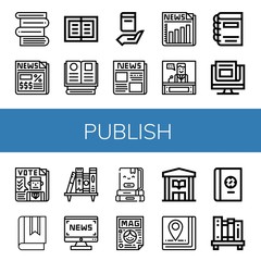publish icon set