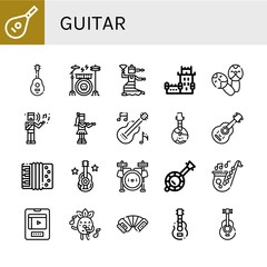 guitar icon set