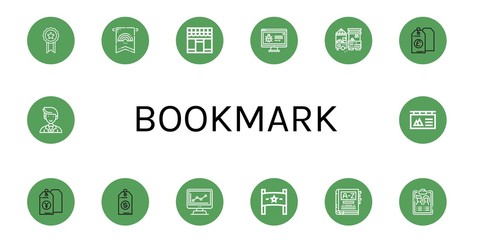 bookmark icon set
