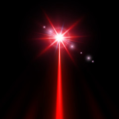Obraz premium red laser beam. vector illustration