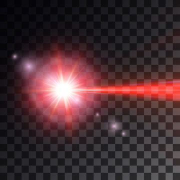 red laser beam. vector illustration