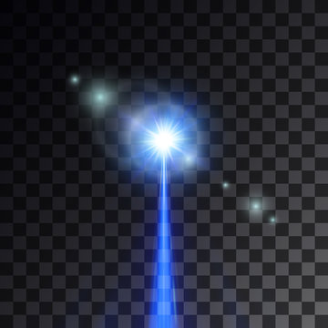 Blue Laser Beam. Vector Illustration