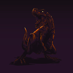Tyrannosaurs rex illustration © SINGINK
