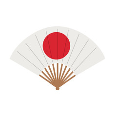 Oriental japan fan isolated on white background. Traditional paper chinese or japanese geisha vector folding fans