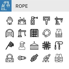 Set of rope icons