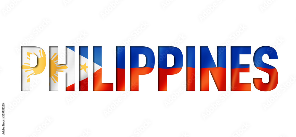 Wall mural philippines flag text font