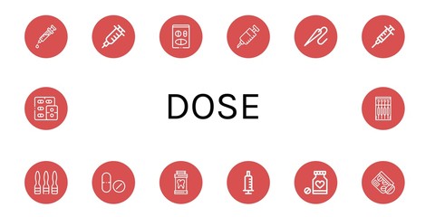 dose simple icons set