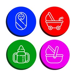 Set of stroller icons