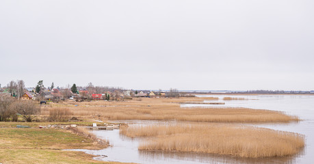 Fototapeta na wymiar estonian landscape ower the lake