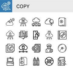 copy simple icons set