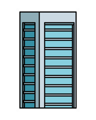 building with windows isolated icon