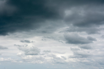 stormy dark clouds in the sky