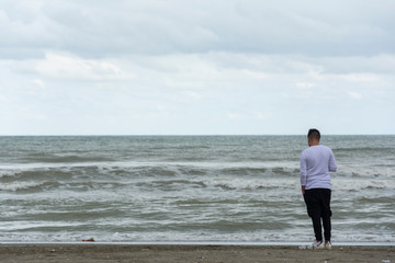 people on beach in north of Iran