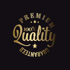 Fototapeta na wymiar Golden Vector premium quality stamp