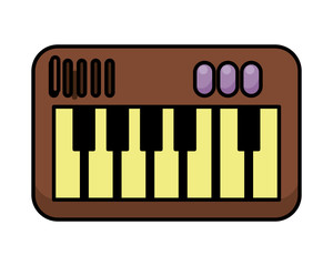 piano instrument musical flat style icon