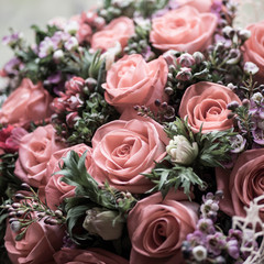 Beautiful cream flowers bouquet