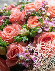 Beautiful cream flowers bouquet