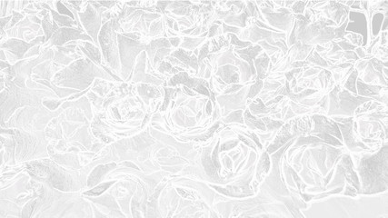 Abstract rose flower background with light grey color, wax bump effect. Can be used as banner, presentation, flyer, poster, web design, website, invitations. 