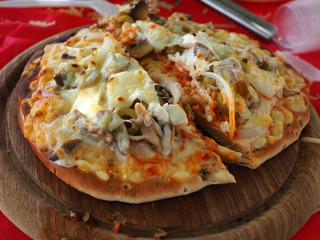 Hot delicious Italian classical Pizza