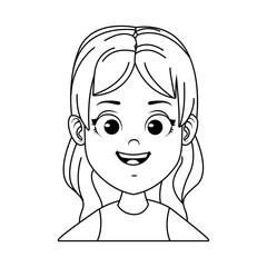 happy little girl avatar character