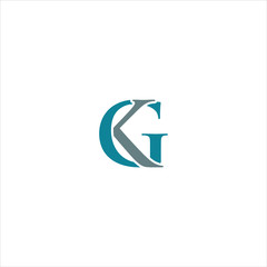 GK Letter Logo Design Template Vector