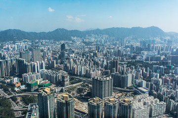 Blick vom Sky100 auf Hongkong.