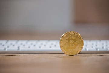 bitcoin coin mit tastatur 