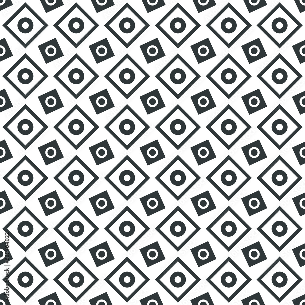 Poster abstract seamless geometric vector pattern. squares and circles.
