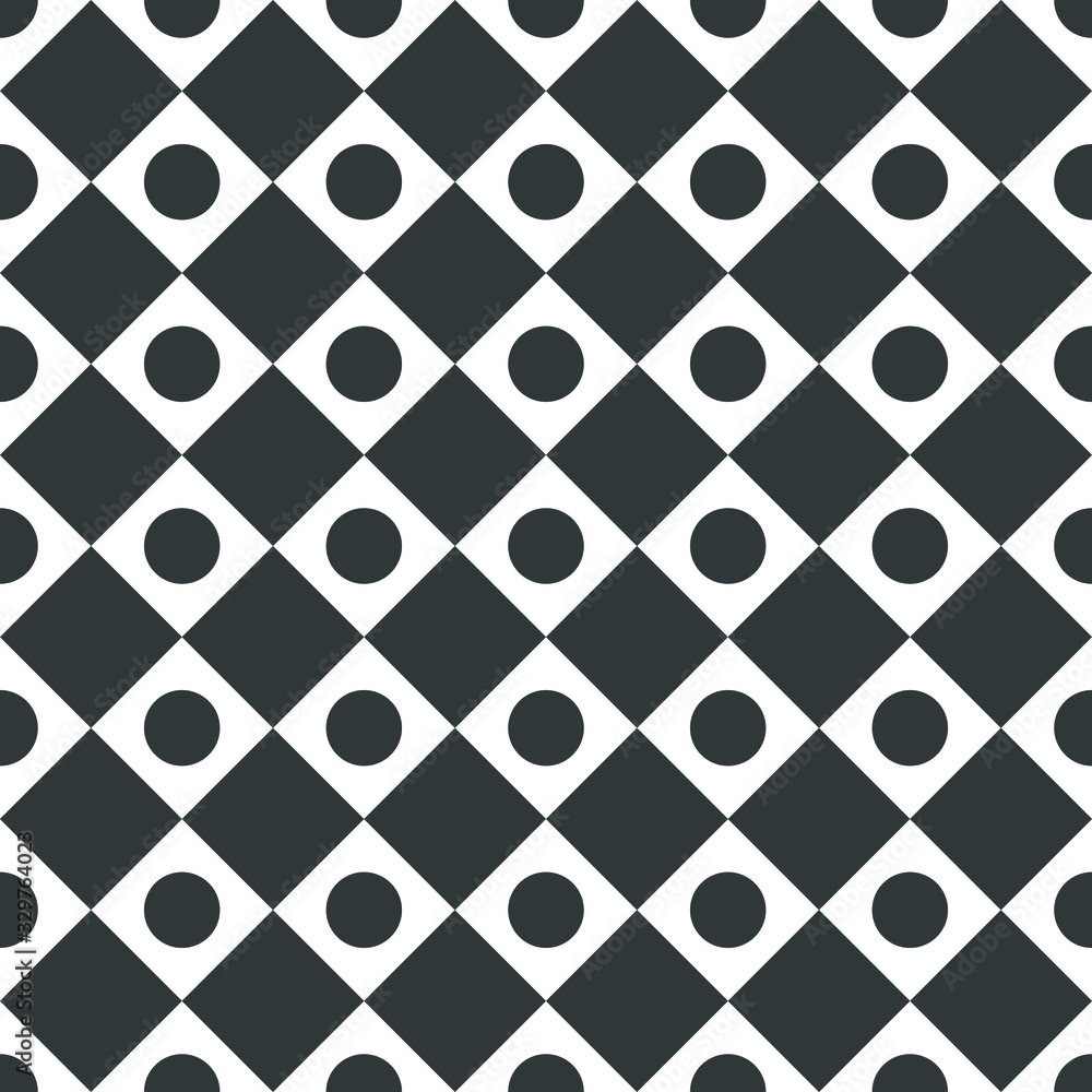 Aufkleber abstract seamless geometric vector pattern. squares and circles.
