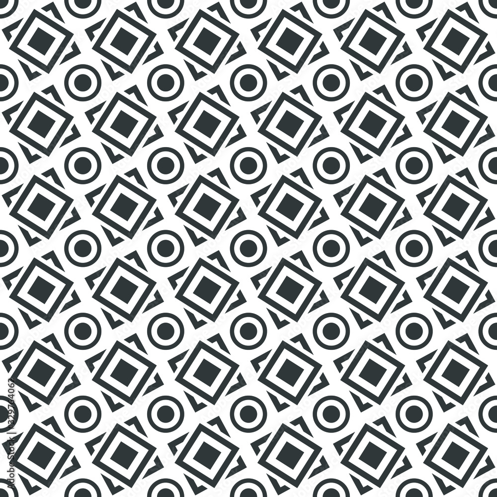 Poster abstract seamless geometric vector pattern. squares and circles.